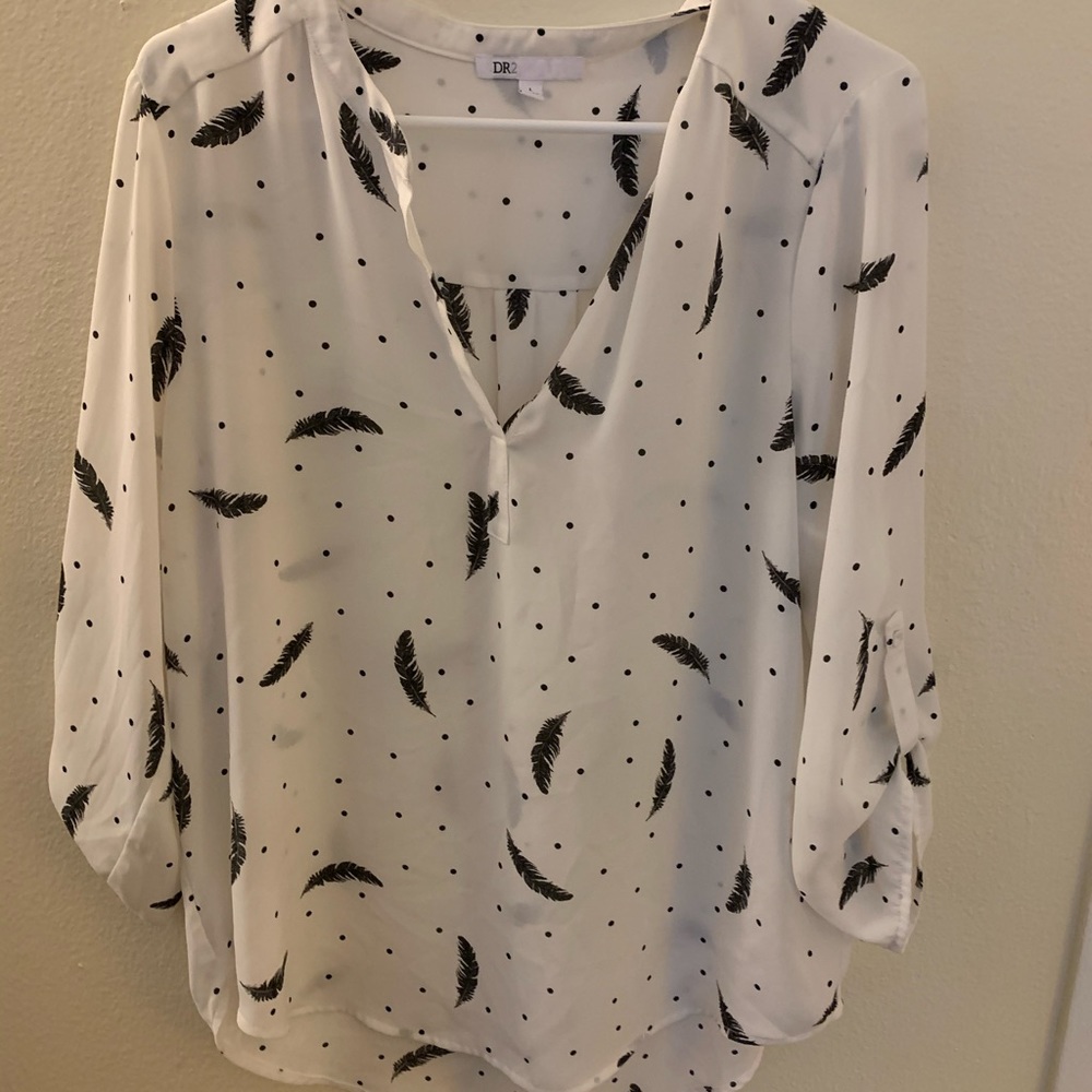 Feather patterned blouse